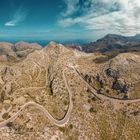 Panorama von der Landschaft im Tramuntanagebirge auf Mallorca / Coll dels Reis / Sa Calobra