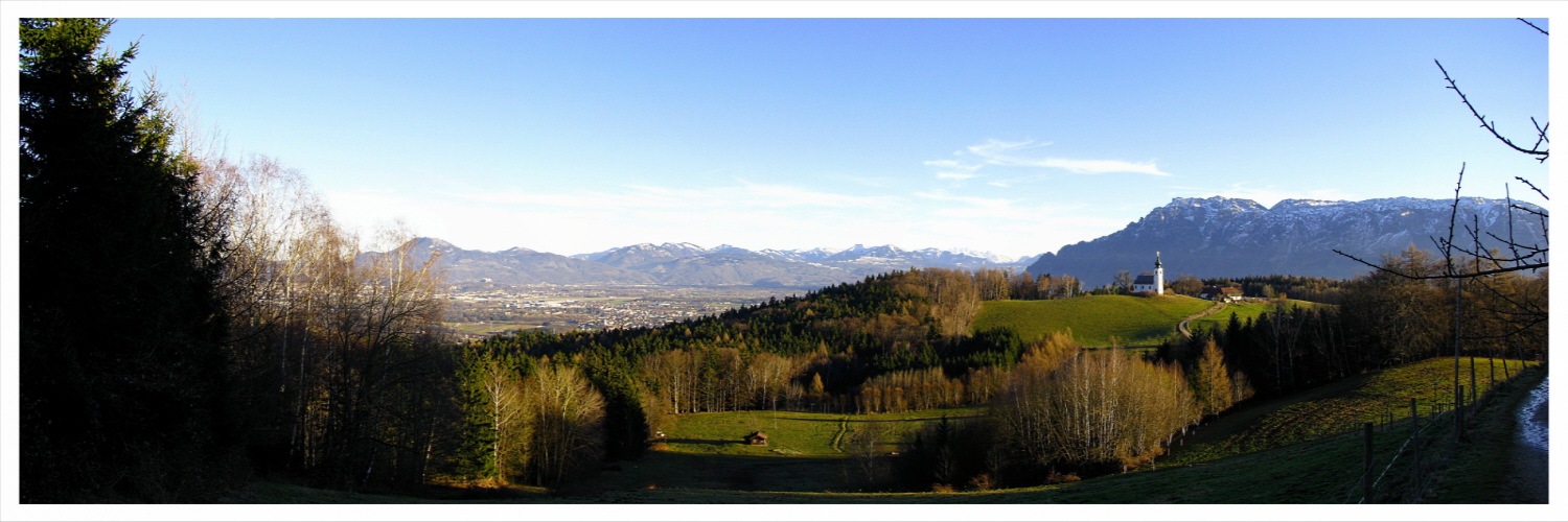 Panorama von der Neubichler Alm zum Johanneshögl