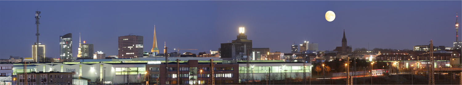 Panorama von Dortmund Nachtaufnahme