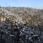 Panorama von gestern Mittag von der Basteiassicht an der Straße links vor dem Hotel