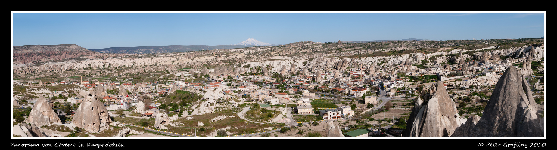 Panorama von Göreme in Kappadokien