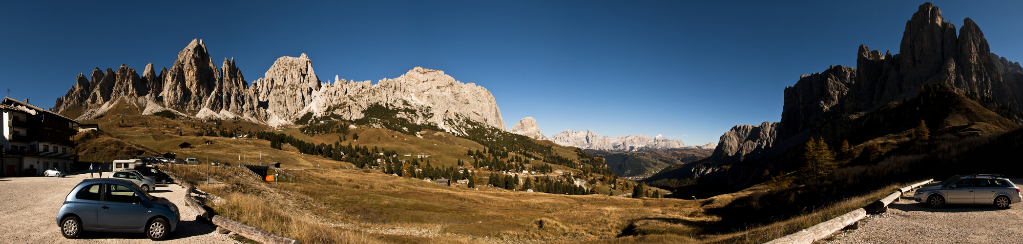 Panorama von Grödener Joch Richtung Osten