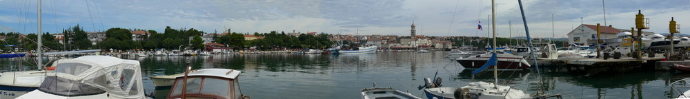 Panorama von Krk, Insel Krk, Kroatien