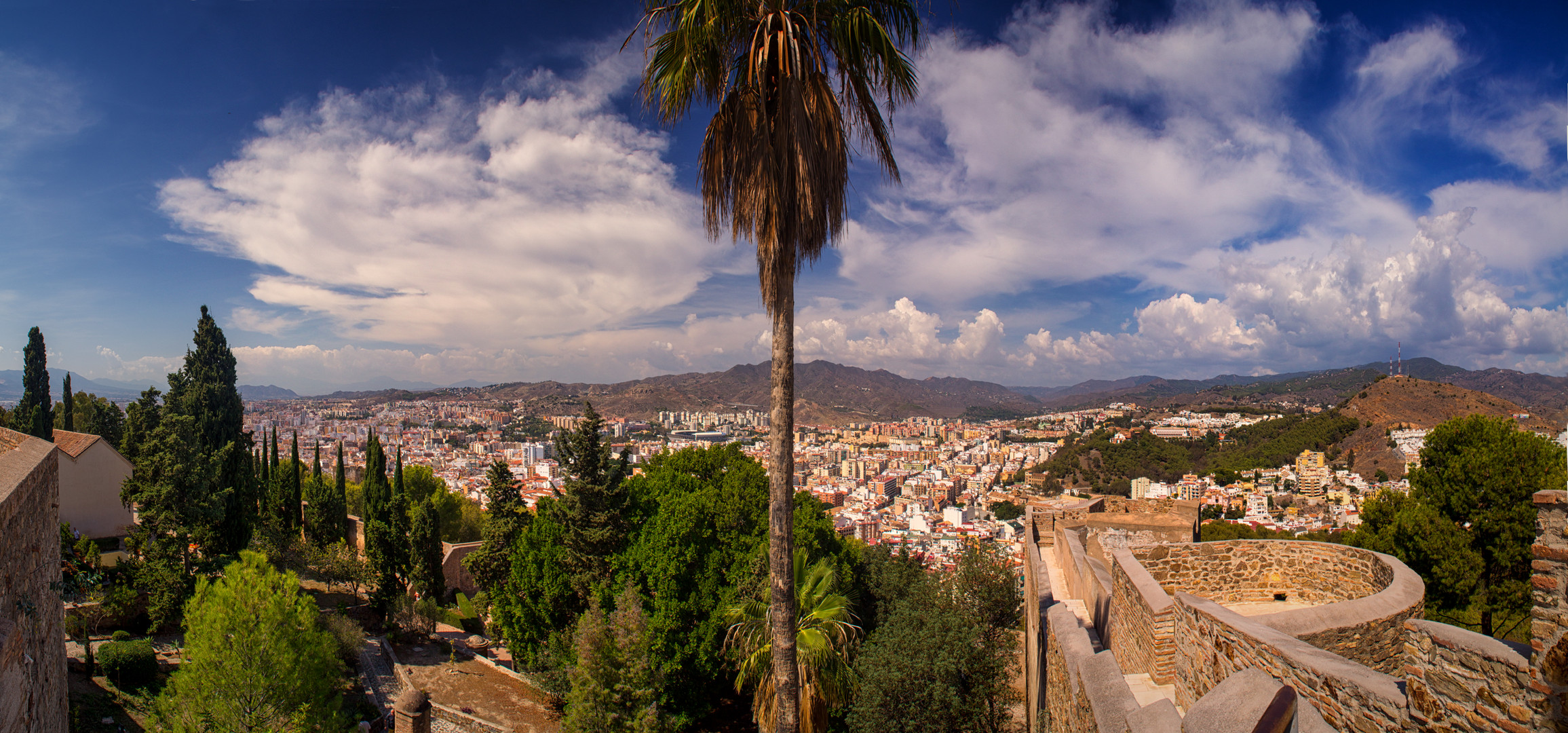 Panorama von Malaga 