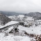 Panorama von Mayschoß an der Ahr im Winter