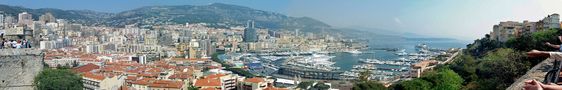 Panorama von Monaco Ville auf den Hafen und Monte Carlo von Lukas - LuWi75 