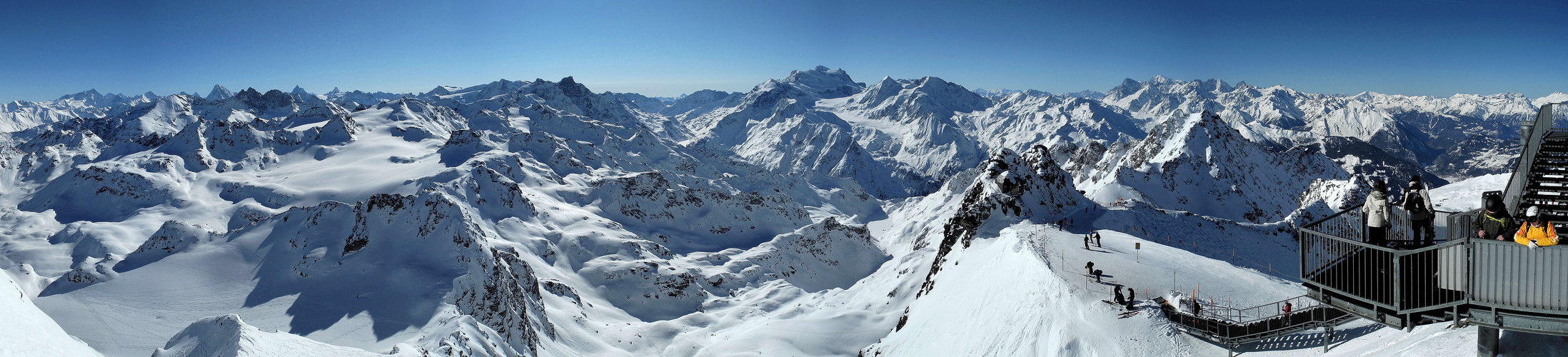 Panorama von Mont Fort, Verbier