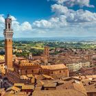 Panorama von Siena mit Piazza del Campo