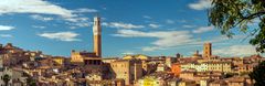 Panorama von Siena mit Torre del Mangia Rückseite