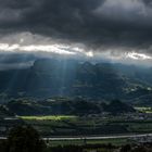 Panorama von Triesenberg (FL) ins Rheintal