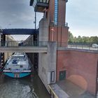 Panorama Waltrop (Schleuse mit Schiff)