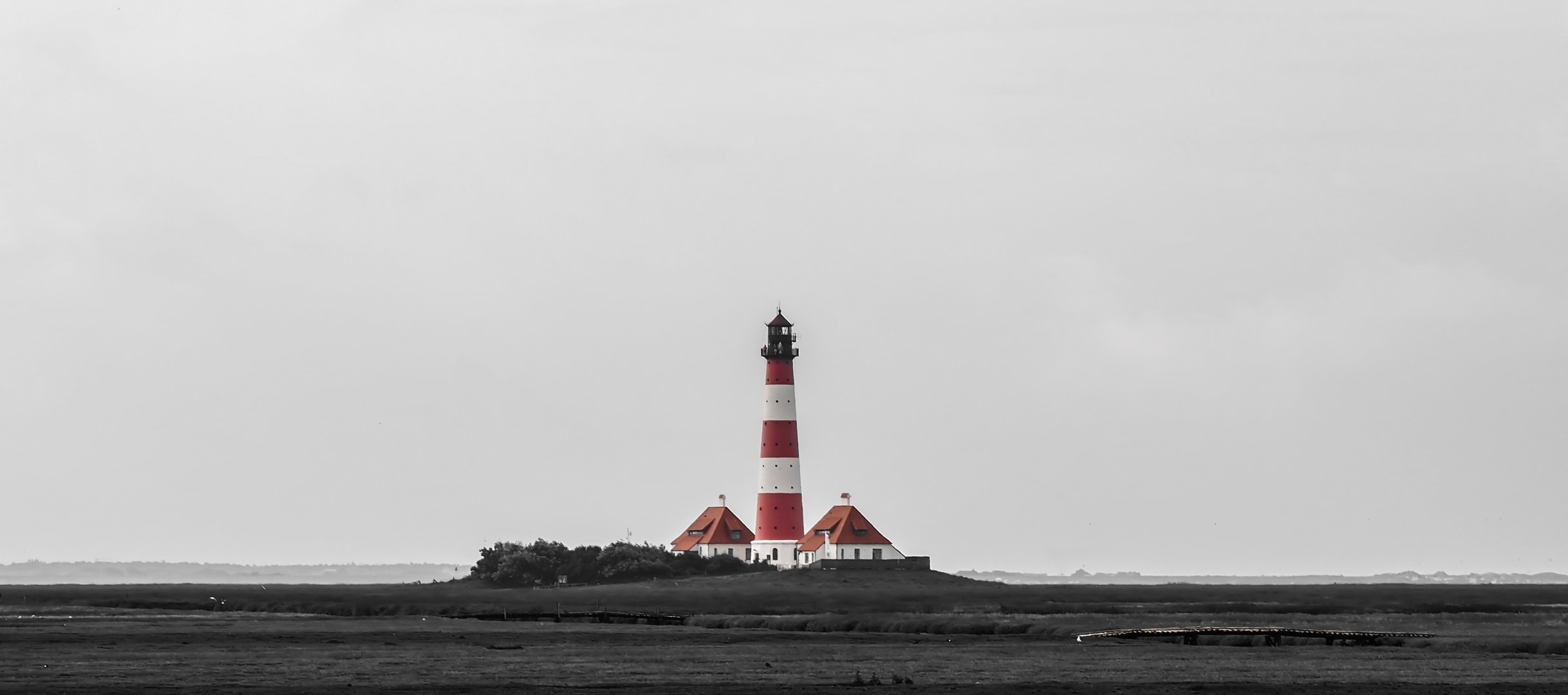 Panorama Westerhever Leuchtturm