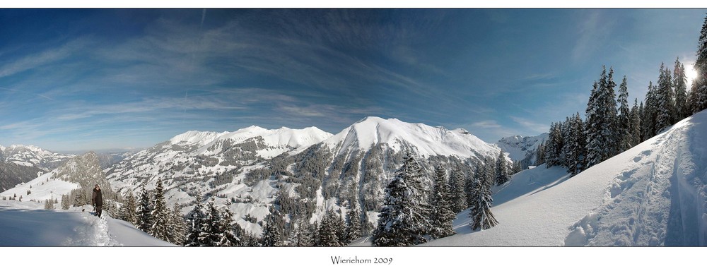 Panorama Wierihorn im Winter