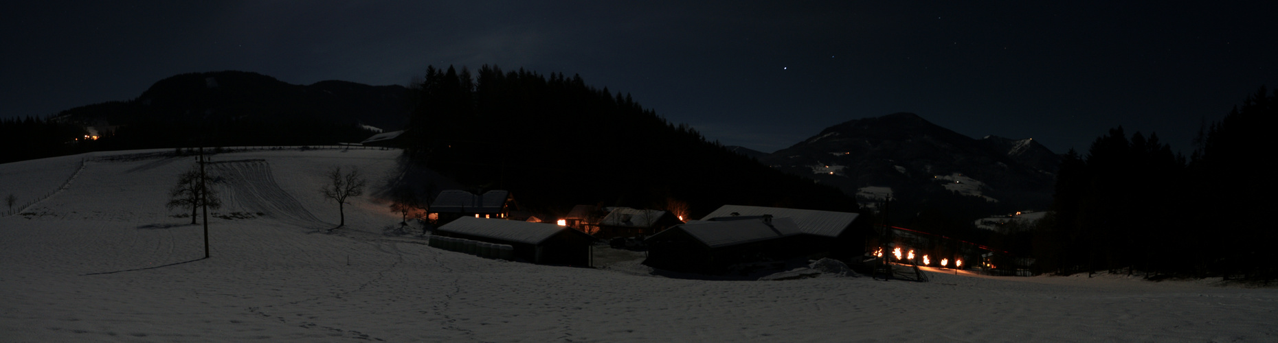 Panorama Winter Nacht