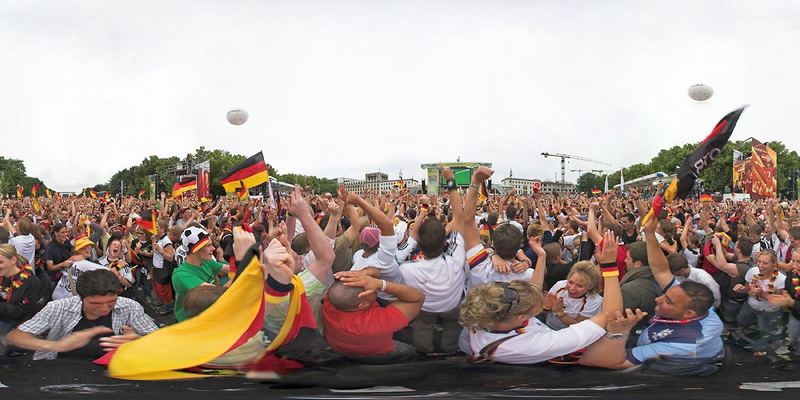 Panorama WM Fanmeile Berlin Spiel Deutschland Argentinien