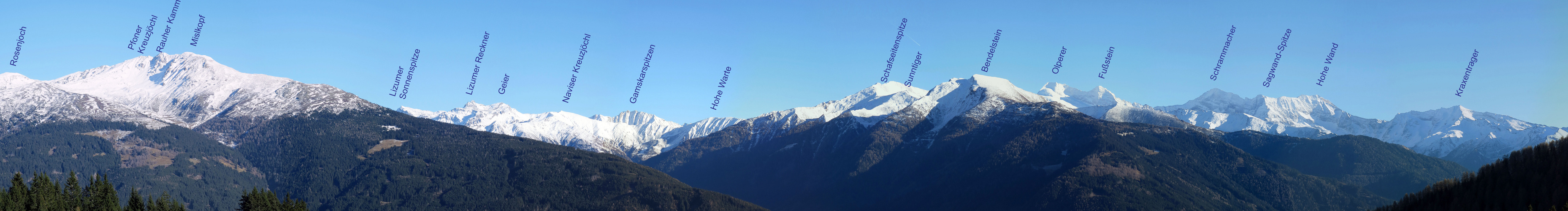 Panorama Zillertaler Alpen