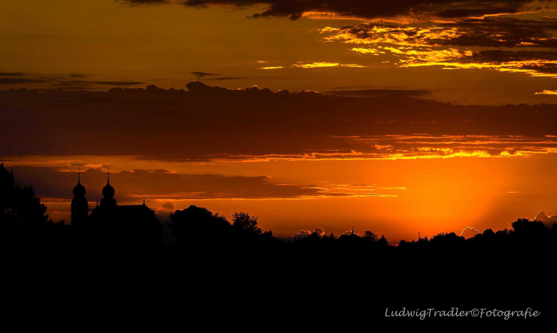 Panorama zum Sonnenuntergang