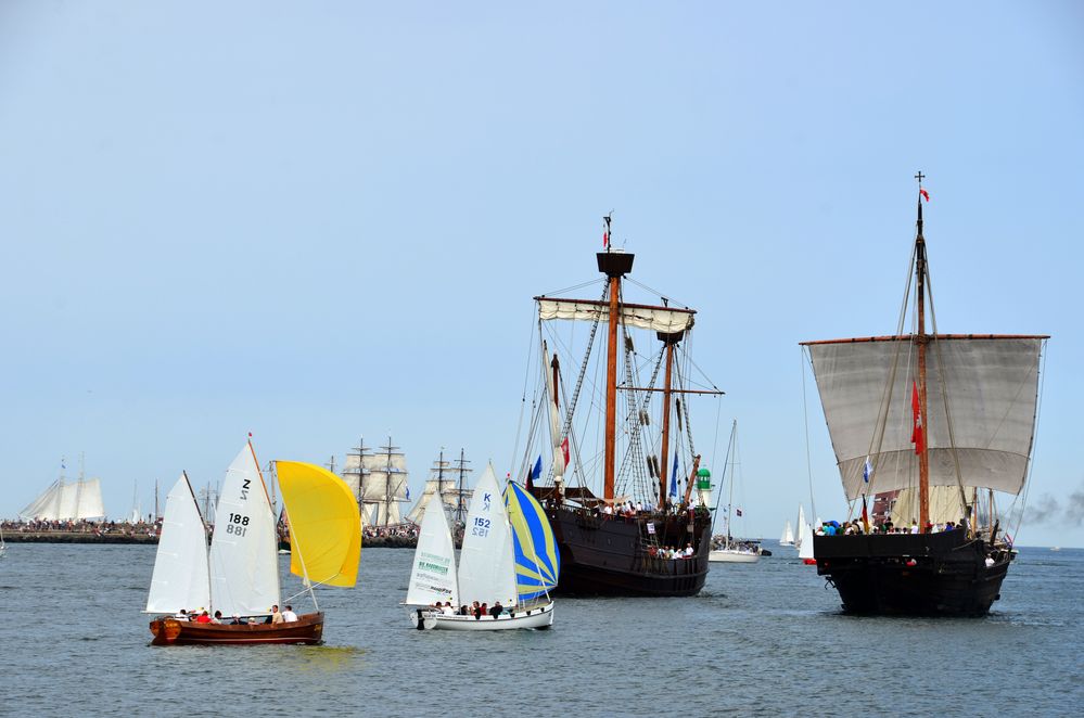 Panorama zur Hanse Sail 2013 vor Warnemünde