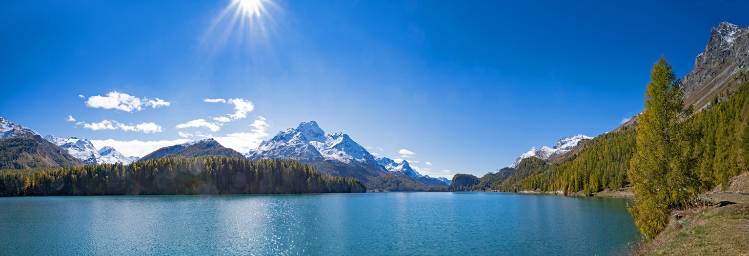 Panoramaaufnahme Silsersee