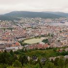 Panoramaaufnahme von Bergen in Norwegen