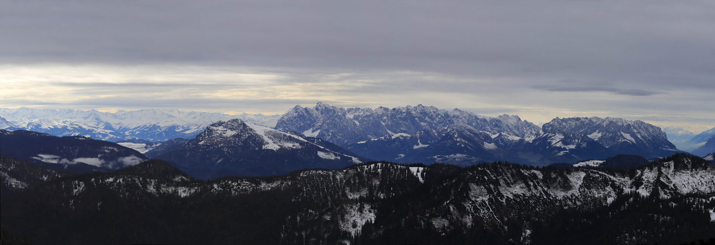 Panoramaaussicht vom Hochfelln