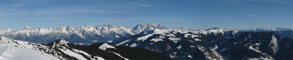 Panoramabild auf der Schmittenhöhe in Zell am See