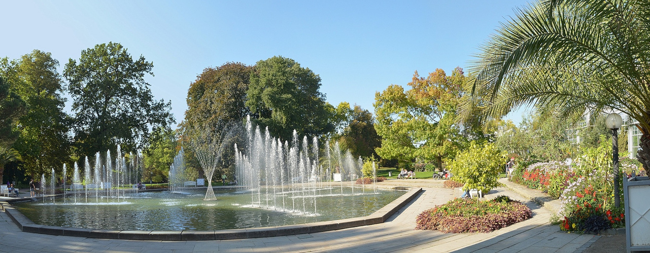 Panoramabild Oktogonium im Palmengarten