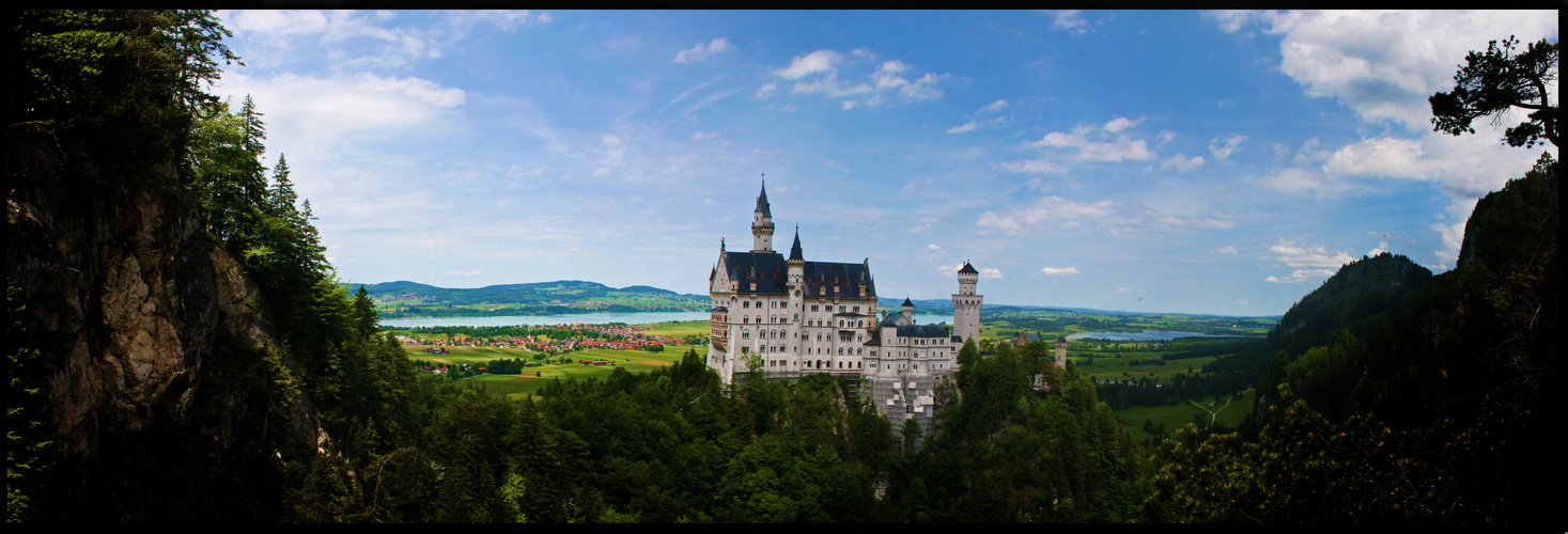 Panoramabild von Neuschwanstein