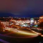 Panoramablick auf das weihnachtliche Erfurt 