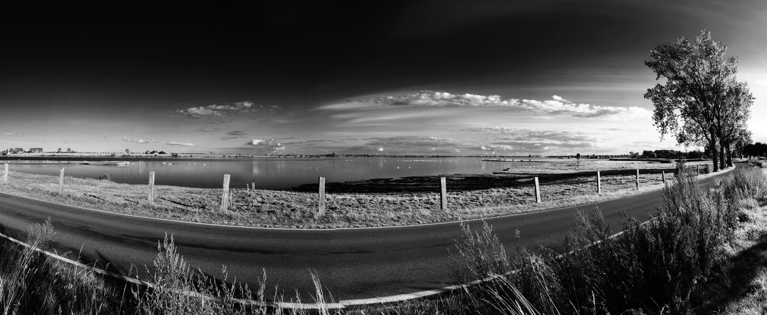 panoramablick auf der insel poel ...