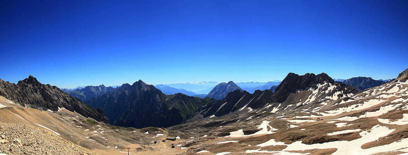 Panoramablick auf der Zugspitze