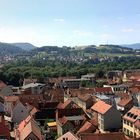 Panoramablick auf die Rudolstädter Altstadt vom Schlosspark des Residenzschlosses Heidecksburg