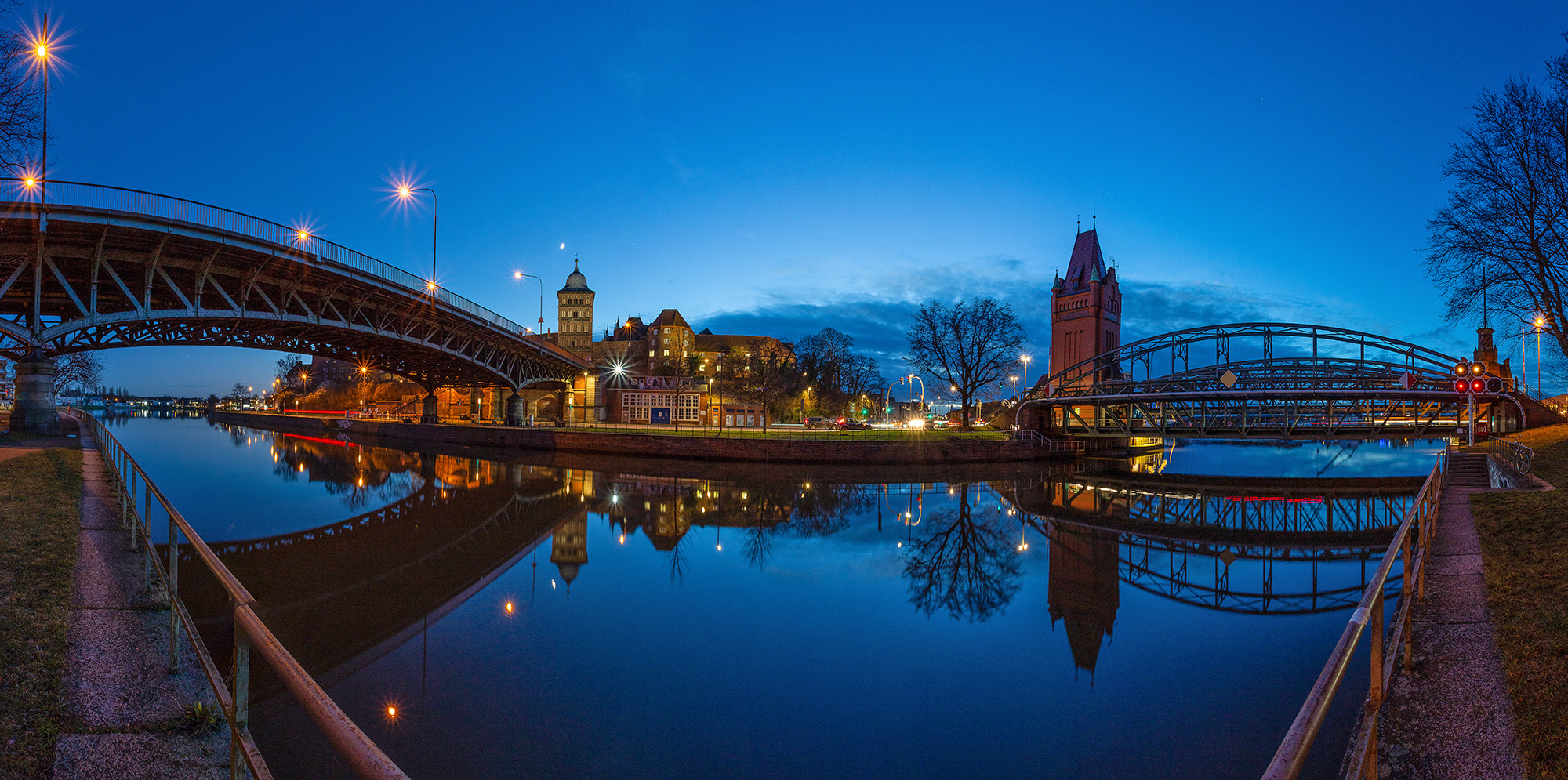 Panoramablick auf Lübeck