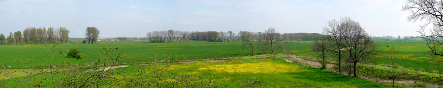 Panoramablick aus dem Küchenfenster von Norden bis Osten