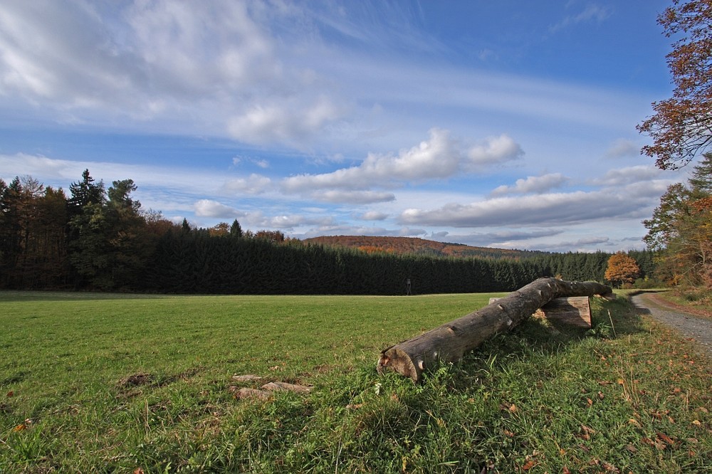 Panoramablick in die Herbstlandschaft