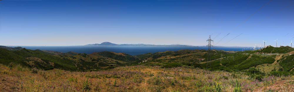 Panoramablick nach Afrika