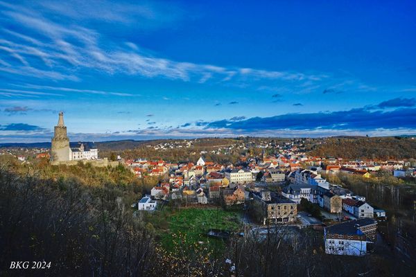Panoramablick Osterburg und Weida 
