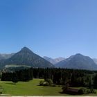 Panoramablick rund um die Berge von Oberstdorf.