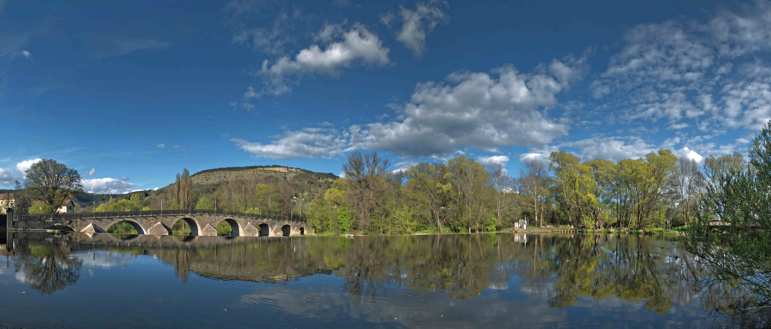 Panoramablick Saalebrücke Jena