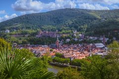 Panoramablick über die Altstadt von Heidelberg