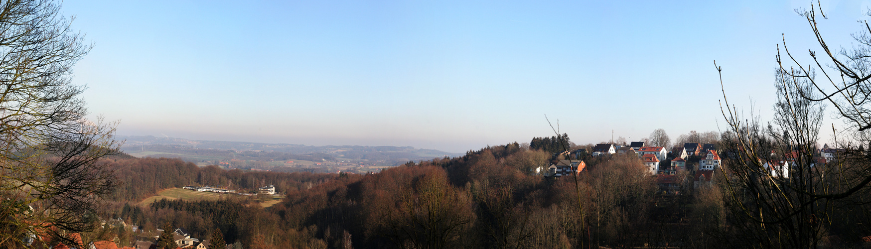 panoramablick von der freilichtbühne tecklenburg richtung norden