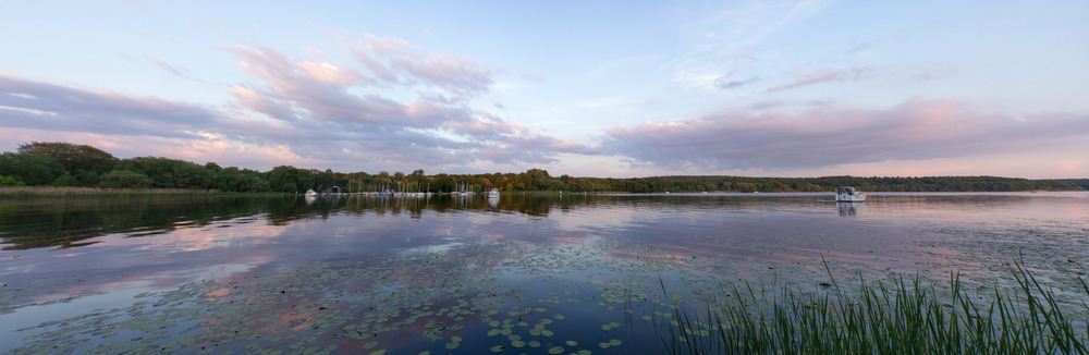 Panoramablick von der Insel Hermannswerder