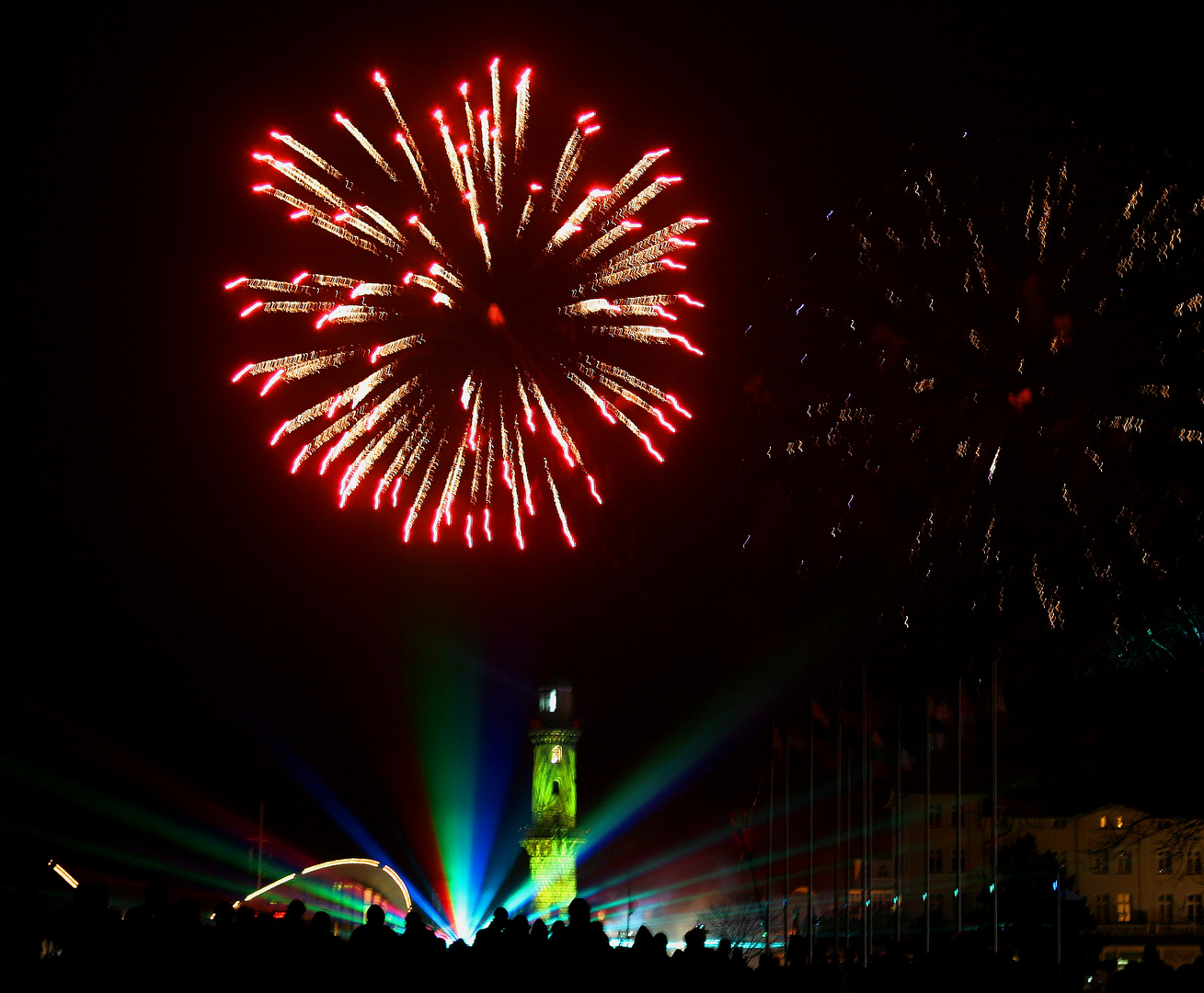 Panoramafeuerwerk in Rostock