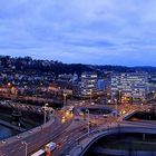 Panoramafoto von Alt-Saarbrücken in Blauer Stunde