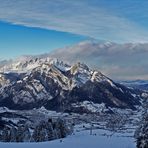 Panoramasicht Pizol / ( Wer erkennt den Heli?)