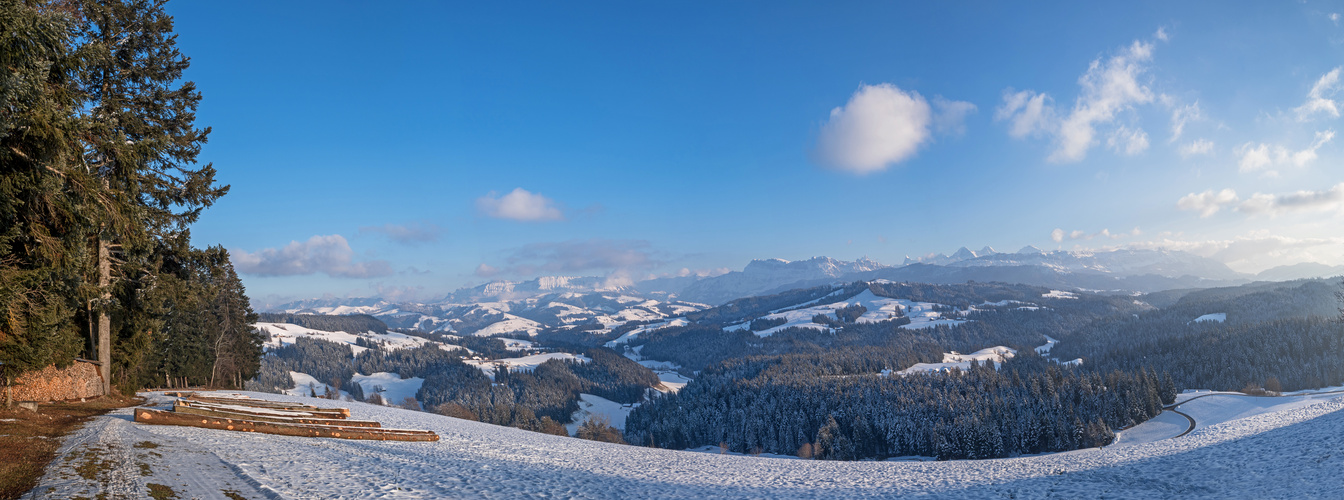 Panoramasicht über die Voralpen