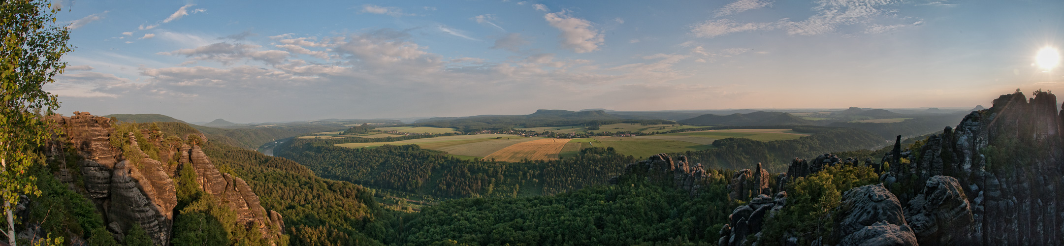 Panoramasicht zur Elbe