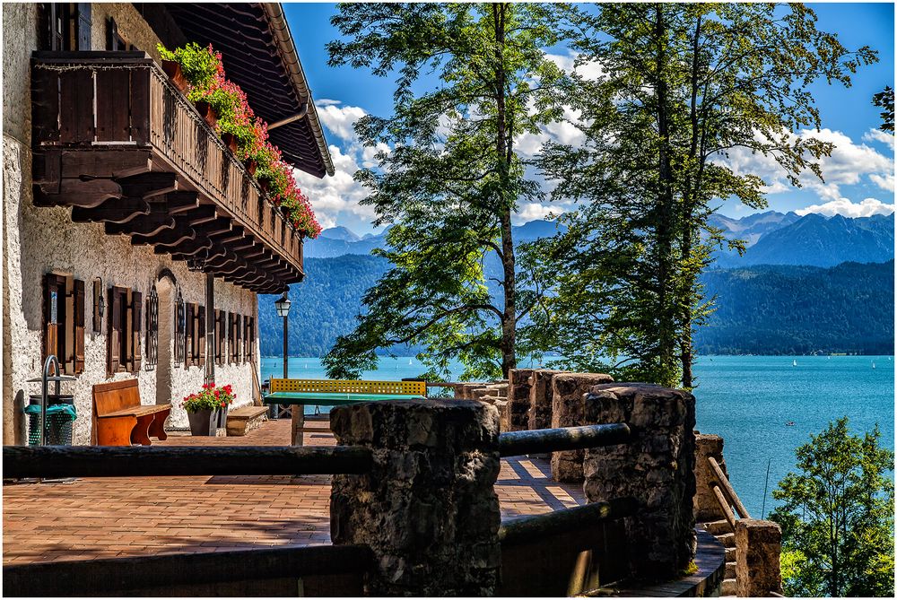 Panoramaterrasse am Walchensee