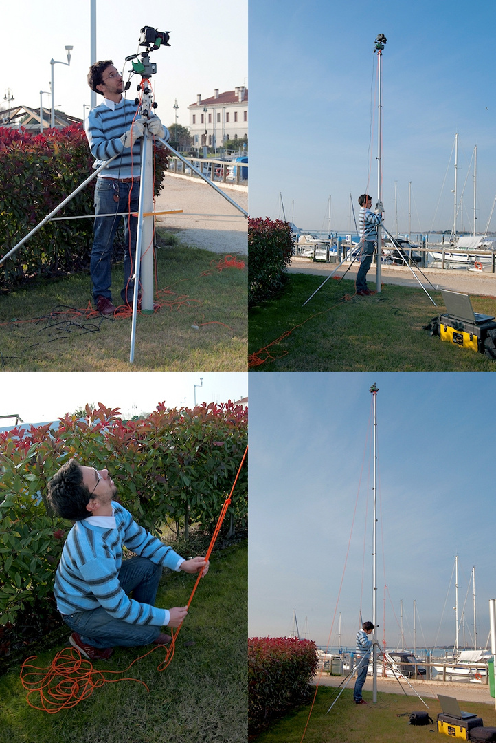 Panoramic photo of the dock "Marina Fiorita": the big tripod