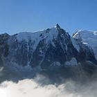 Panoramic view on the Aiguille du Midi